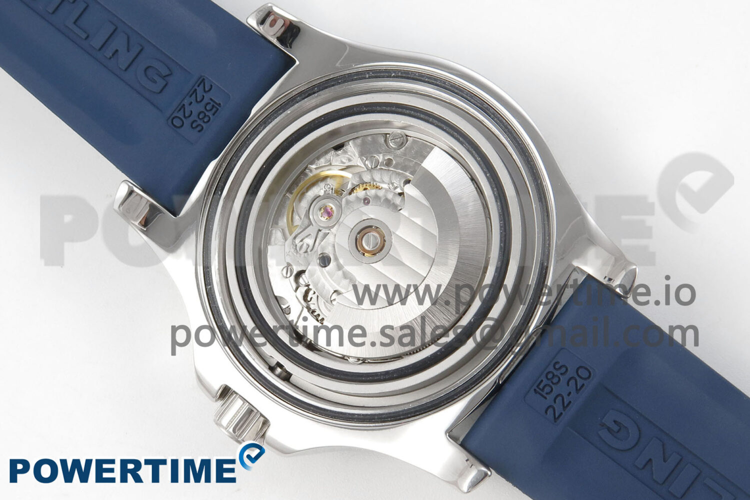 Colt Automatic 44mm TF 1:1 Best Edition Blue Dial on Blue Rubber Strap A2824 V2 - Image 9