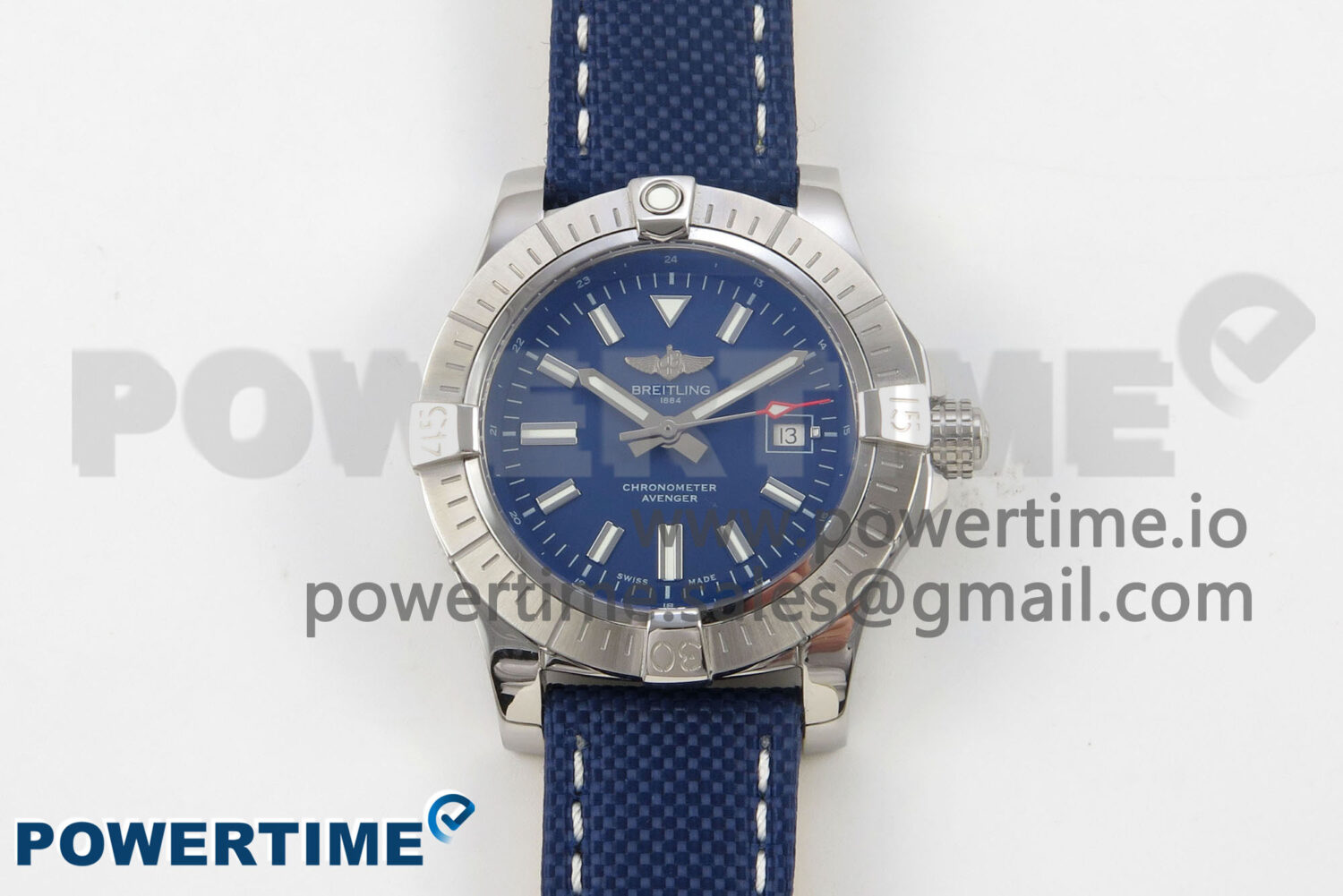Avenger 43mm TF 1:1 Best Edition Black Dial on Black Nylon Strap A2824 V2 - Image 1