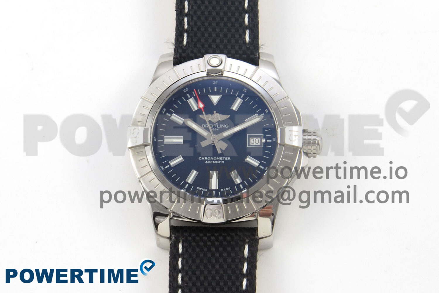 Avenger 43mm TF 1:1 Best Edition Black Dial on Black Nylon Strap A2824 V2 - Image 1
