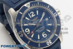 Superocean 46mm SS TF 1:1 Best Edition Blue Dial Blue Bezel on Blue Rubber Strap A2824 V2 - Image 2