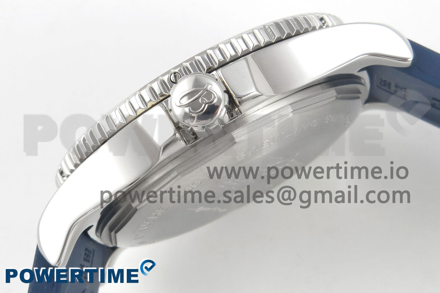 Superocean 46mm SS TF 1:1 Best Edition Blue Dial Blue Bezel on Blue Rubber Strap A2824 V2 - Image 6