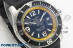 Superocean 46mm SS TF 1:1 Best Edition Black/Yellow Dial Black Bezel on Black Rubber Strap A2824 V2 - Image 2