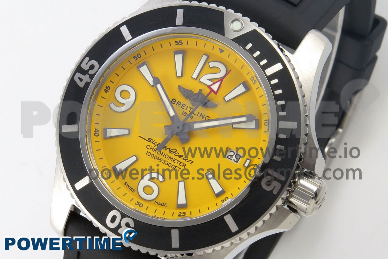 Avenger 43mm TF 1:1 Best Edition Yellow Dial on Black Nylon Strap A2824 V2 - Image 3