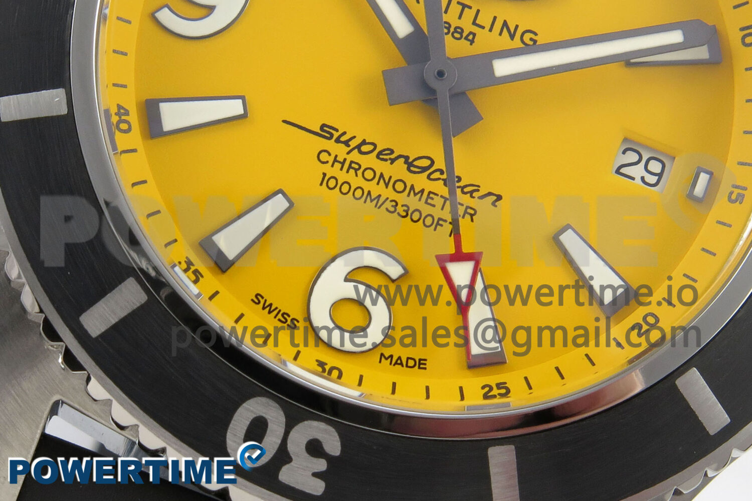 Avenger 43mm TF 1:1 Best Edition Yellow Dial on Black Nylon Strap A2824 V2 - Image 5