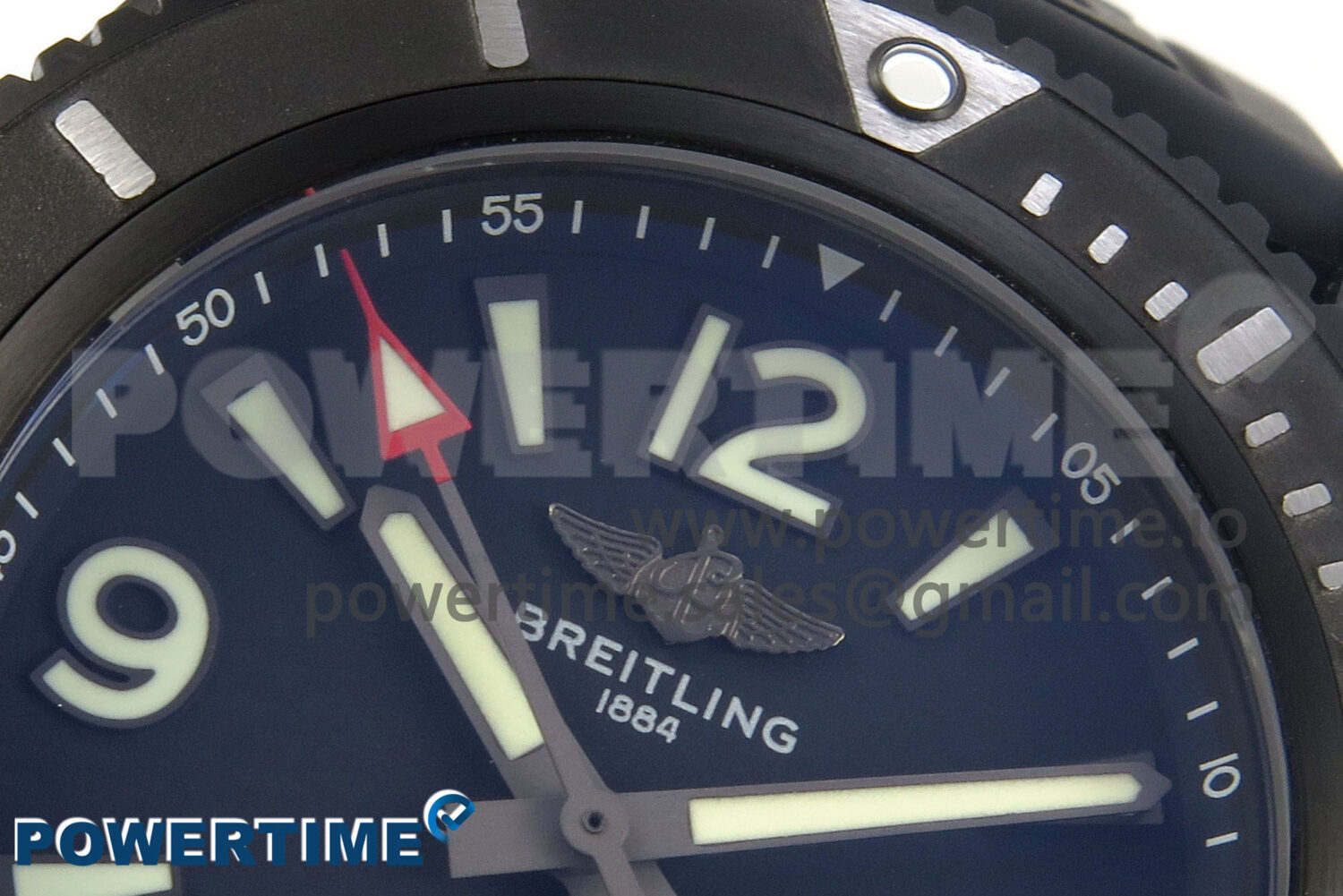 Superocean 46mm TF 1:1 Best Edition Black Dial Black Bezel on Black Rubber Strap A2824 V2 - Image 4