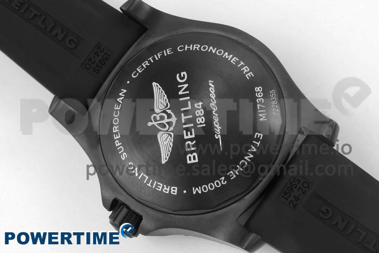 Superocean 46mm TF 1:1 Best Edition Black Dial Black Bezel on Black Rubber Strap A2824 V2 - Image 8