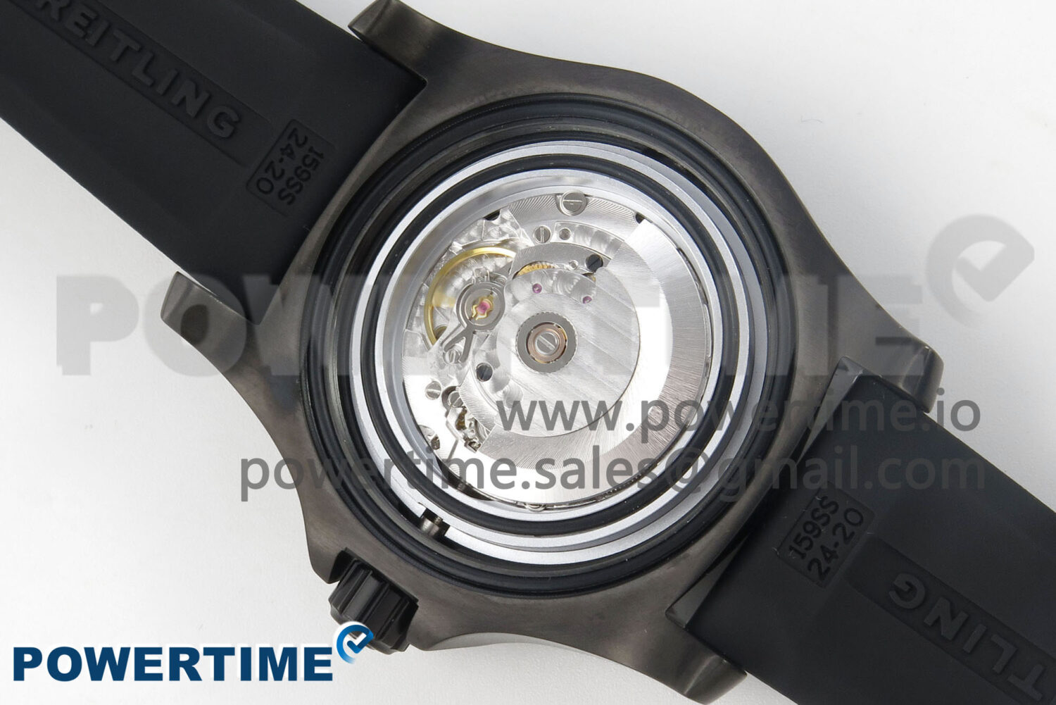 Superocean 46mm TF 1:1 Best Edition Black Dial Black Bezel on Black Rubber Strap A2824 V2 - Image 9