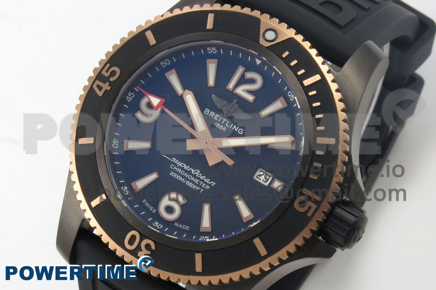 Superocean 44mm SS TF 1:1 Best Edition Blue/White Dial Blue Bezel on SS Bracelet A2824 V2 - Image 15