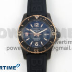 Superocean 46mm TF RG 1:1 Best Edition Black/RG Dial Black Bezel on Black Rubber Strap A2824 V2