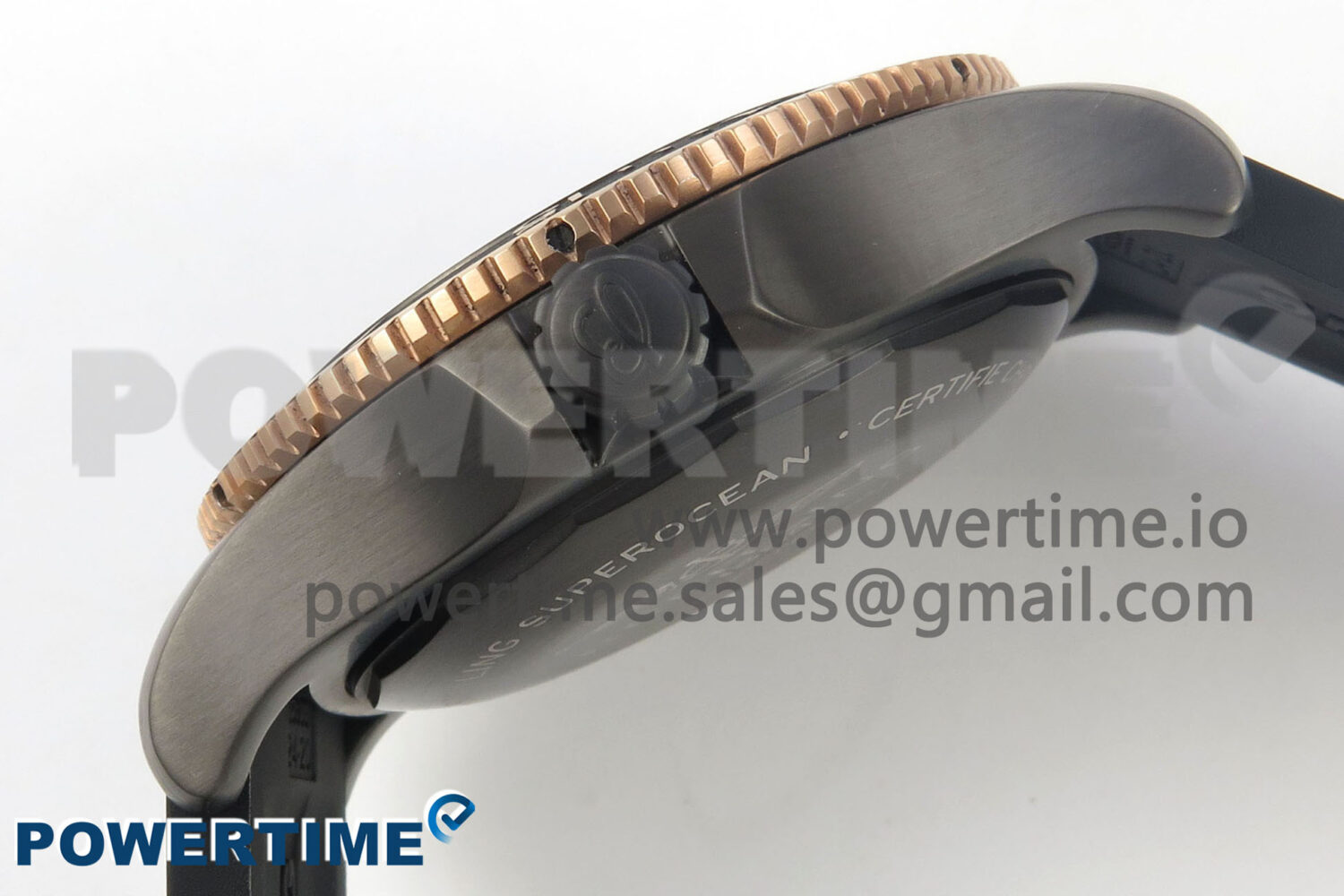 Superocean 46mm TF RG 1:1 Best Edition Black/RG Dial Black Bezel on Black Rubber Strap A2824 V2 - Image 6