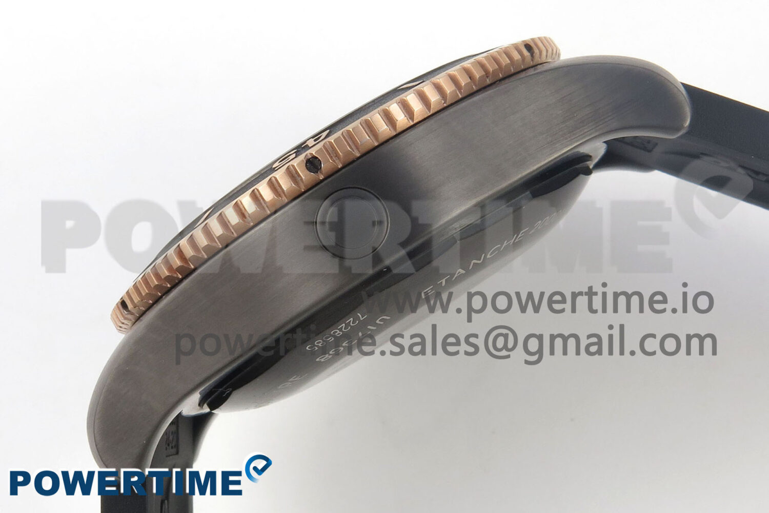 Superocean 46mm TF RG 1:1 Best Edition Black/RG Dial Black Bezel on Black Rubber Strap A2824 V2 - Image 7