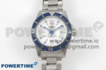 Superocean 44mm SS TF 1:1 Best Edition Blue/White Dial Blue Bezel on SS Bracelet A2824 V2