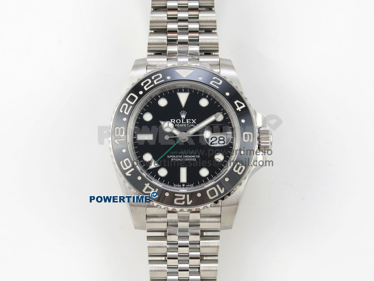 GMT-Master II 126710 GRNR Black/Gray Ceramic 904L Steel VSF 1:1 Best Edition on Jubilee Strap DD3285 V3 - Image 1