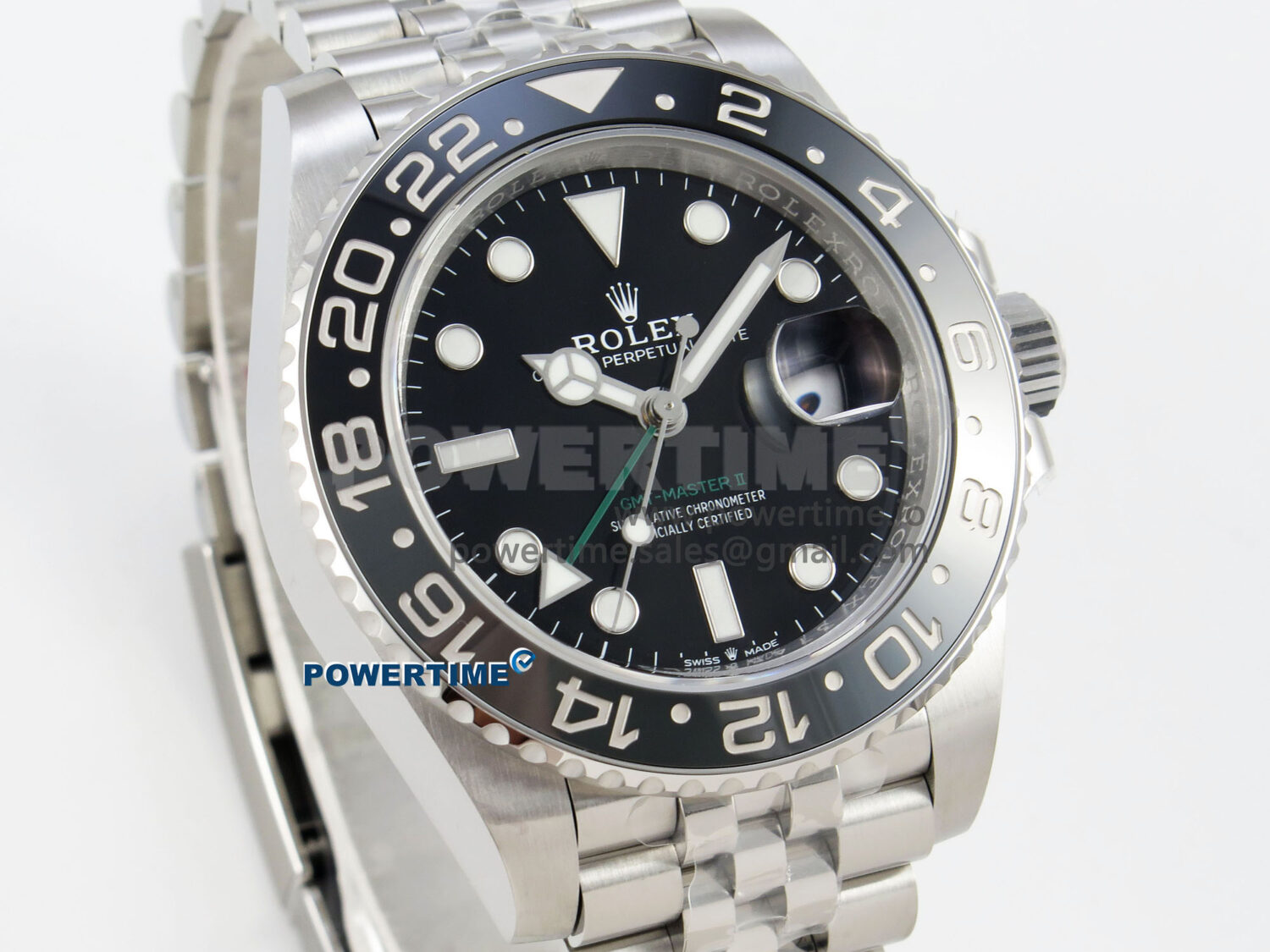 GMT-Master II 126710 GRNR Black/Gray Ceramic 904L Steel VSF 1:1 Best Edition on Jubilee Strap DD3285 V3 - Image 2