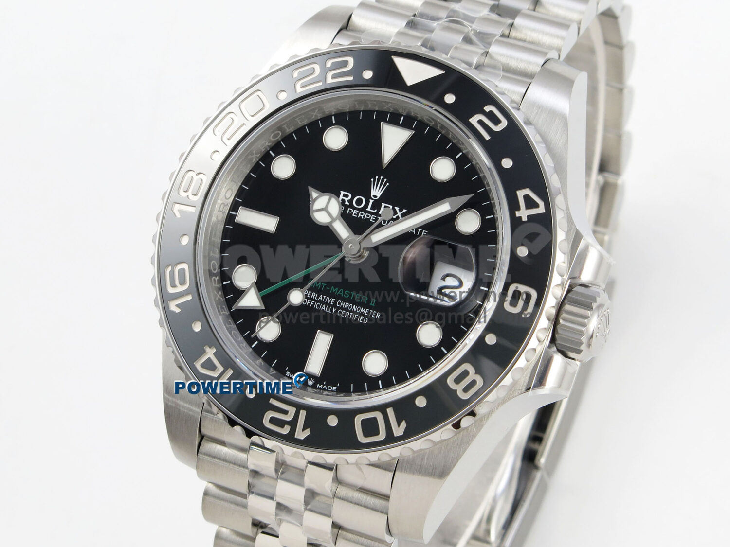 GMT-Master II 126710 GRNR Black/Gray Ceramic 904L Steel VSF 1:1 Best Edition on Jubilee Strap DD3285 V3 - Image 3