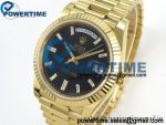 Day Date 40 YG RCF 1:1 Best Edition Black Crystal Dial on President Bracelet VR3255(210g) - Image 3