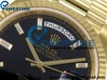 Day Date 40 YG RCF 1:1 Best Edition Black Crystal Dial on President Bracelet VR3255(210g) - Image 4