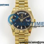 Day Date 40 YG RCF 1:1 Best Edition Black Crystal Dial on President Bracelet VR3255(210g)