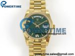 Day Date 40 YG RCF 1:1 Best Edition Green Roman Dial on President Bracelet VR3255