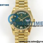 Day Date 40 YG RCF 1:1 Best Edition Green Roman Dial on President Bracelet VR3255