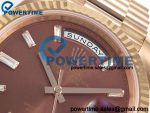 Day Date 40 RG RCF 1:1 Best Edition Brown Crystal Dial on President Bracelet VR3255(210g) - Image 4