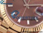 Day Date 40 RG RCF 1:1 Best Edition Brown Crystal Dial on President Bracelet VR3255(210g) - Image 5