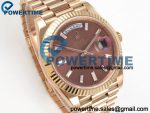 Day Date 40 RG RCF 1:1 Best Edition Brown Crystal Dial on President Bracelet VR3255(210g) - Image 2