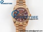 Day Date 40 RG RCF 1:1 Best Edition Brown Crystal Dial on President Bracelet VR3255(210g)