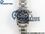 Daytona 126500 UFO 1:1 Best Edition 904L Steel Black Dial on SS Bracelet UF4131 (Free Sprung)