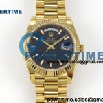 Day Date 40 YG 228238 RCF 1:1 Best Edition Black Stick Dial on President Bracelet VR3255 (211g)
