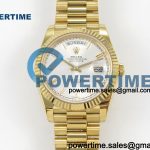 Day Date 40 YG 228238 RCF 1:1 Best Edition White Roman Dial on President Bracelet VR3255 (210g)