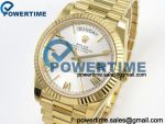 Day Date 40 YG 228238 RCF 1:1 Best Edition White Roman Dial on President Bracelet VR3255 (210g) - Image 4