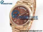 Day Date 40 RG 228235 RCF 1:1 Best Edition Red Roman Dial on President Bracelet VR3255 (210g) - Image 4