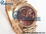 Day Date 40 RG 228235 RCF 1:1 Best Edition Red Roman Dial on President Bracelet VR3255 (210g) - Image 3