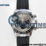 Daytona 126519 SS UFO 11:1 Best Edition 904L Steel Silver/Black Dial on SS Bracelet UF4131 (Free Sprung)