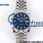 DateJust 41 126334 904L SS VSF 1:1 Best Edition V2 Blue Textured Dial on Jubilee Bracelet VS3235 (133g)