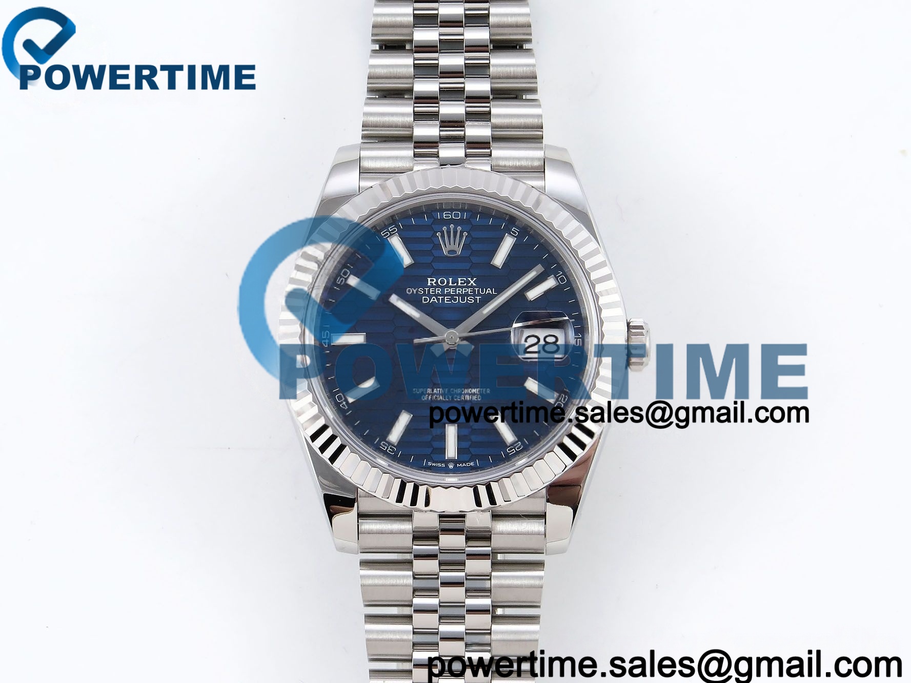 IMG 1287 2 副本 DateJust 41 126334 904L SS VSF 1:1 Best Edition V2 Blue Textured Dial on Jubilee Bracelet VS3235 (133g) - Image 1