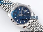 DateJust 41 126334 904L SS VSF 1:1 Best Edition V2 Blue Textured Dial on Jubilee Bracelet VS3235 (133g) - Image 2
