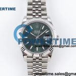 DateJust 41 126334 904L SS VSF 1:1 Best Edition V2 Green Dial on Jubilee Bracelet VS3235 (133g)