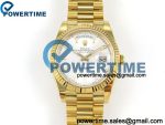 Day Date 40 YG RCF 1:1 Best Edition Silver Stick Dial on President Bracelet VR3255(210g)