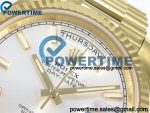 Day Date 40 YG RCF 1:1 Best Edition Silver Stick Dial on President Bracelet VR3255(210g) - Image 4