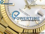 Day Date 40 YG RCF 1:1 Best Edition Silver Stick Dial on President Bracelet VR3255(210g) - Image 5
