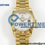Day Date 40 YG RCF 1:1 Best Edition White MOP Crystal Dial on President Bracelet VR3255（210g)