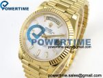 Day Date 40 YG RCF 1:1 Best Edition White MOP Crystal Dial on President Bracelet VR3255（210g) - Image 2