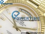 Day Date 40 YG RCF 1:1 Best Edition White MOP Crystal Dial on President Bracelet VR3255（210g) - Image 3