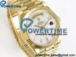 Day Date 40 YG RCF 1:1 Best Edition White MOP Crystal Dial on President Bracelet VR3255（210g) - Image 5