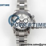 Daytona 126500 UFO 1:1 Best Edition 904L Steel White Dial on SS Bracelet UF4131 (Free Sprung)