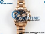 Daytona 126505 QF 1:1 Best Edition Black/RG Diamonds Dial on RG Bracelet JH4131 (Free Sprung) V18 Weighted 213g