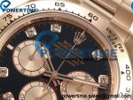 Daytona 126505 QF 1:1 Best Edition Black/RG Diamonds Dial on RG Bracelet JH4131 (Free Sprung) V18 Weighted 213g - Image 4