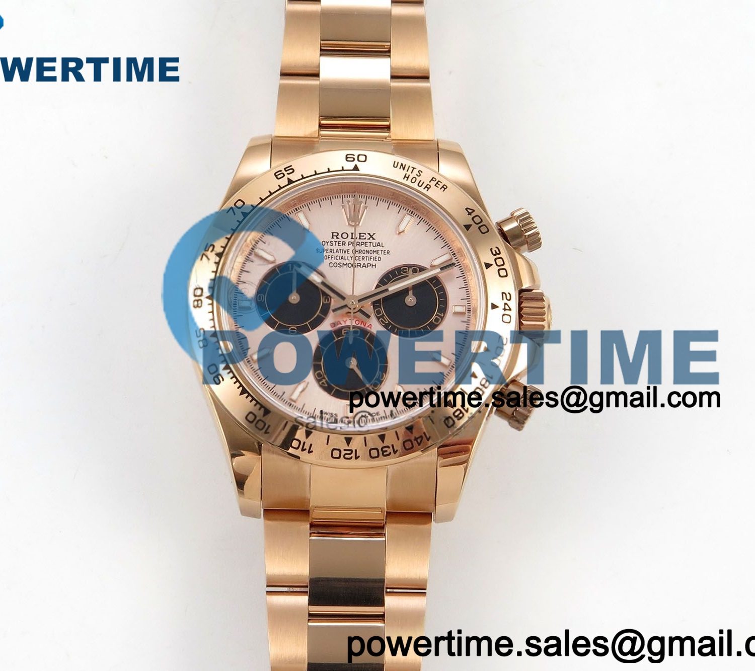 Daytona 126505 QF 1:1 Best Edition RG/Black Dial on RG Bracelet JH4131 (Free Sprung) V18 Weighted 213g
